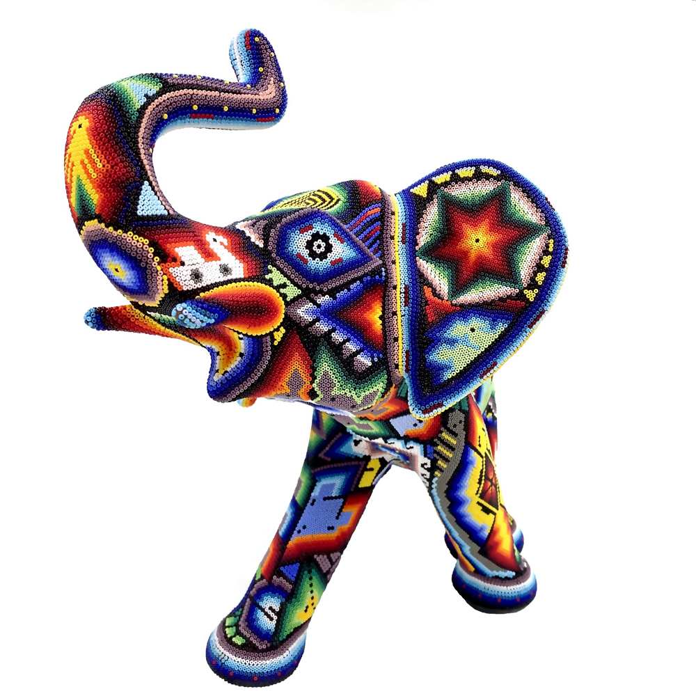 Eclectic huichol elephant - Novae Artis