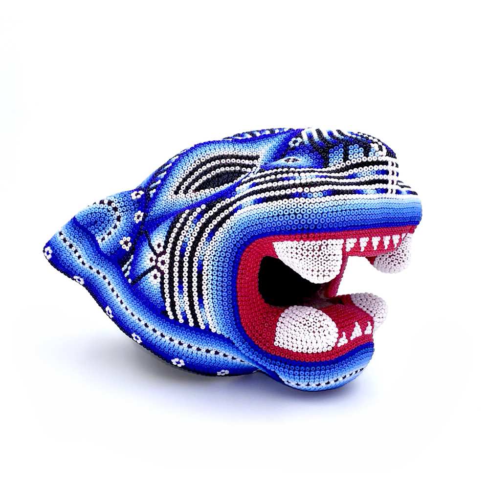 Jaguar Head in Blue - Novae Artis