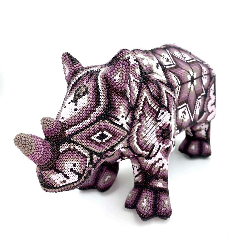 Geometric Huichol Rhino - Novae Artis